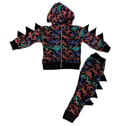 Neon Dino Tracksuit Set