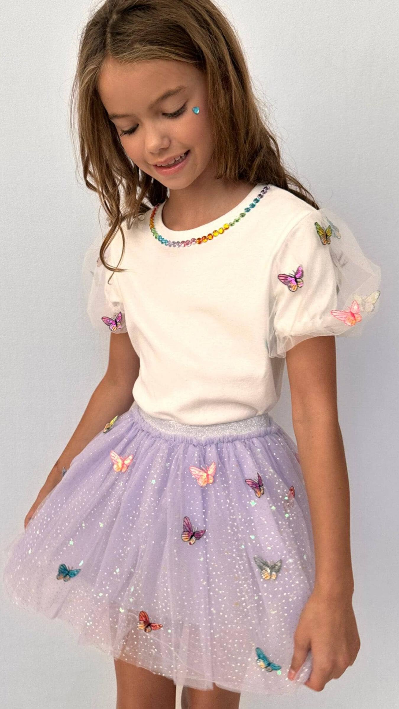 Rainbow Butterfiles Skirt