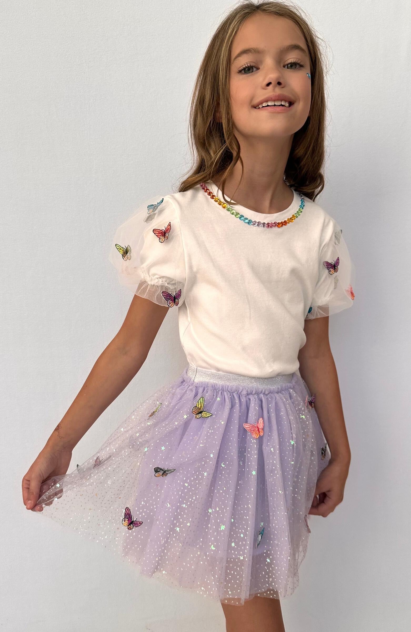 Rainbow Butterfiles Skirt