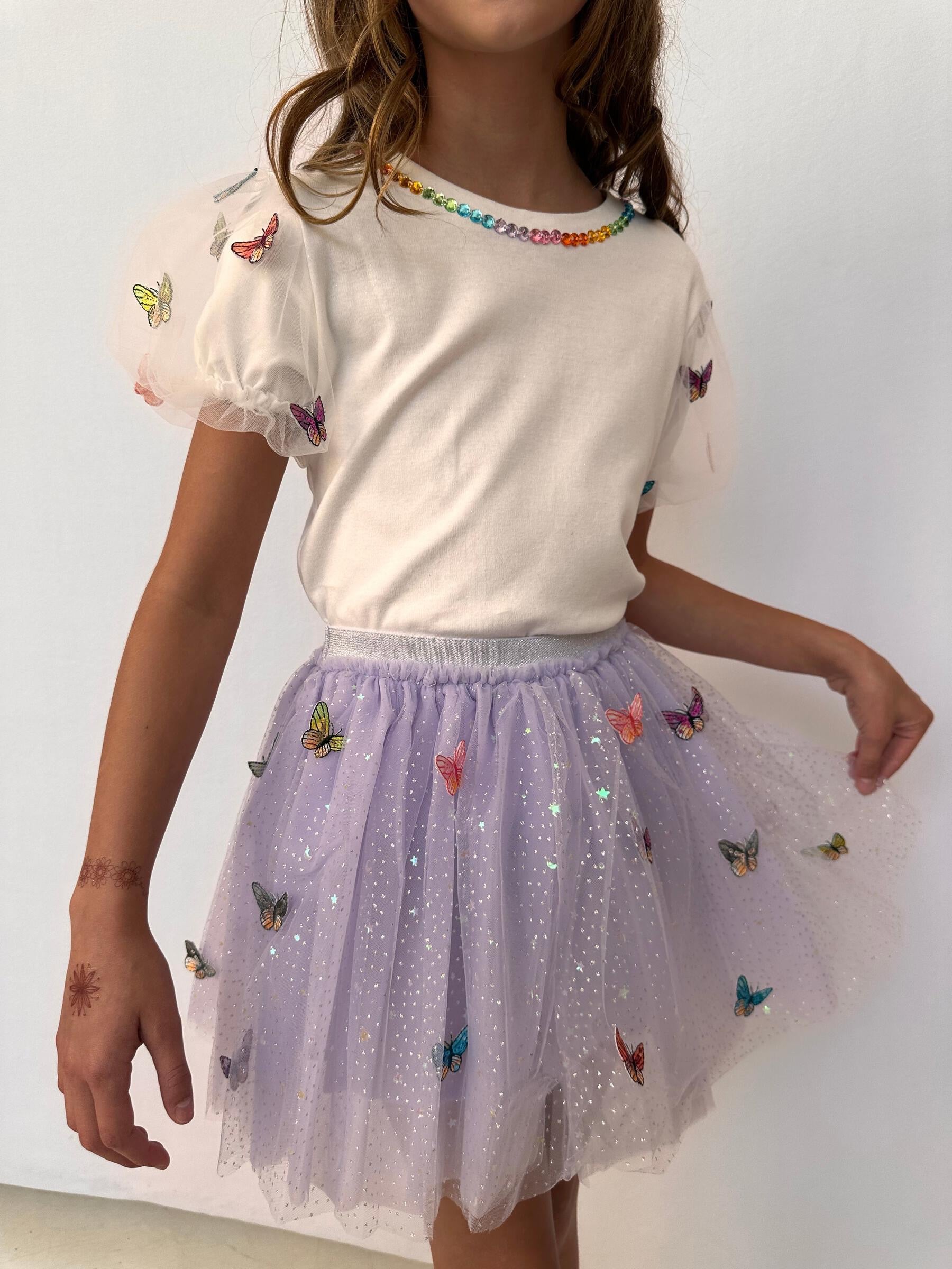 Rainbow Butterfiles Skirt
