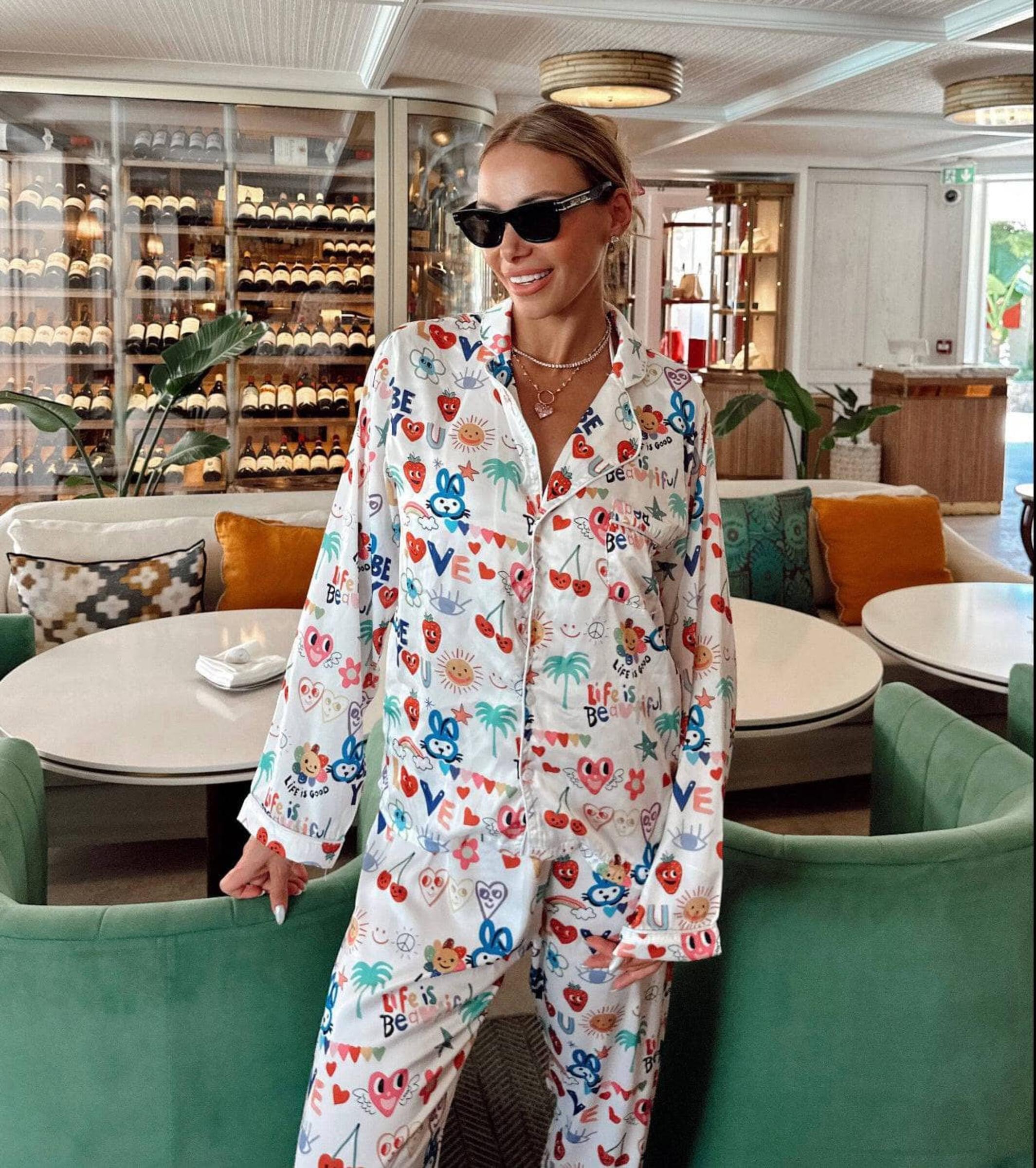 Women Silky Set - Good Vibes